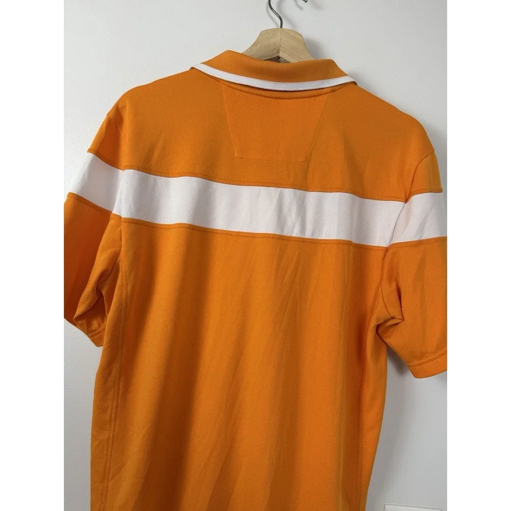 Tennessee Volunteers Polo Shirt Men Medium Orange Embroidered Adidas Climacool *